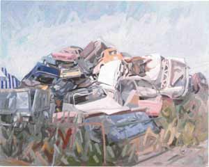 Lo sfascio - 1985 olio 100x80