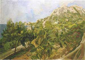 Strada di Nerano - 1992 olio 70x50