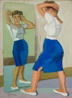 Donna allo specchio